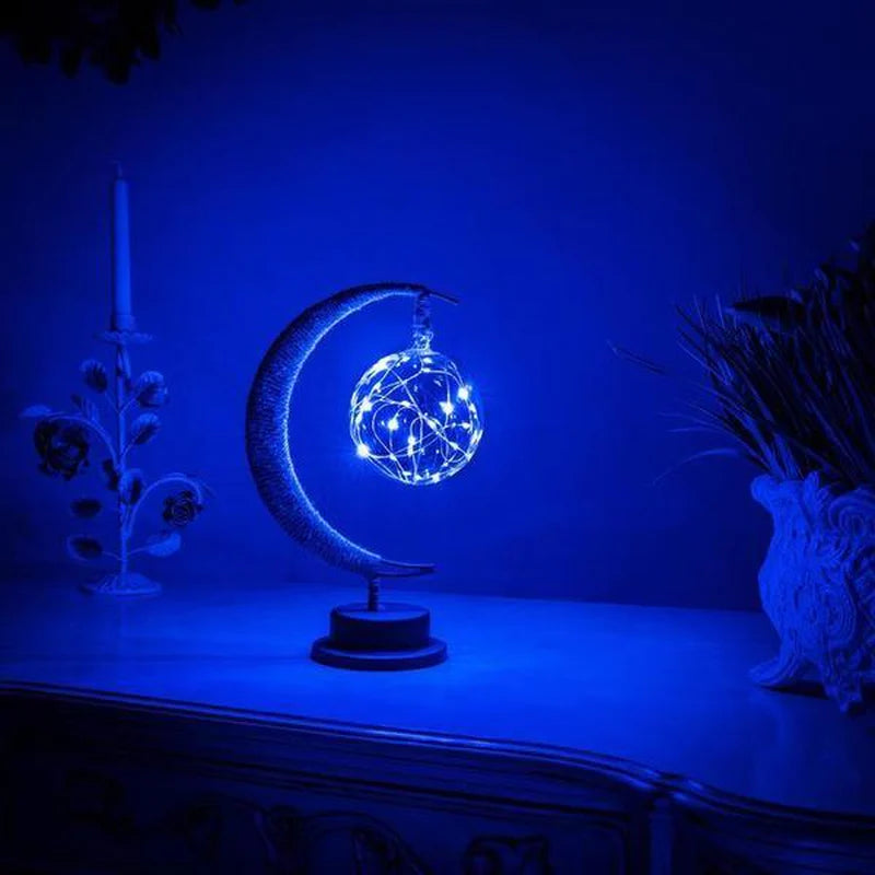 Lampe Lune 3D LED – Veilleuse Décorative Sphérique en Fil Métallique, Ambiance Nocturne & Déco de Noël