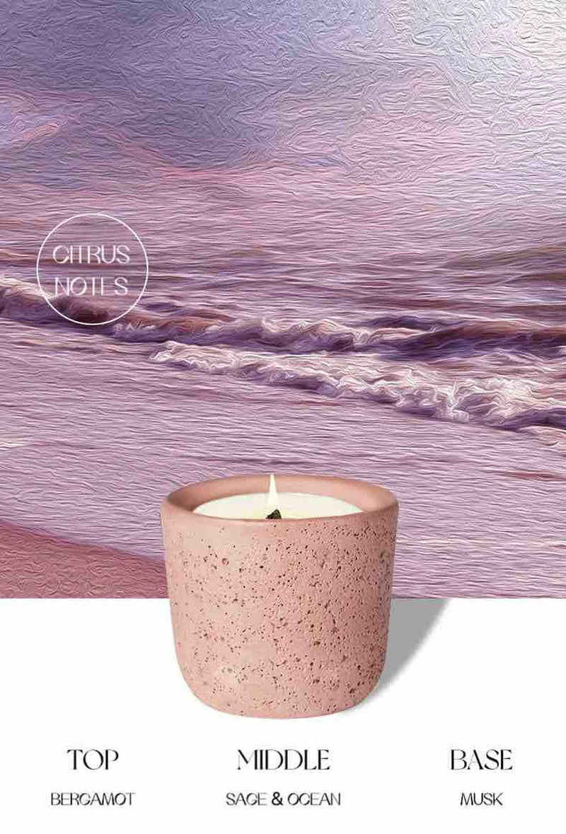 Bougie parfumée naturelle à la cire de soja – Mèche en bois crépitante – Parfum Rose des Alpes | Souffle de la Nature
