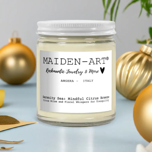 Bougie Serenity Sea – Brise d’Agrumes & Notes Marines – Cire de Soja Naturelle – Ambiance Fraîche & Relaxante