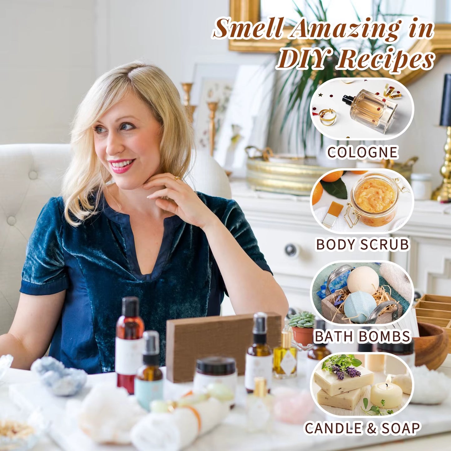 Ensemble D'Huiles Parfumées -Thème Femme | TOP 6 Coffret Cadeau Utilisé Pour L'Aromathérapie, Le Diffuseur, L'Humidificateur Et Les Bougies | Voiture, Maison, Hôtel, Voyage