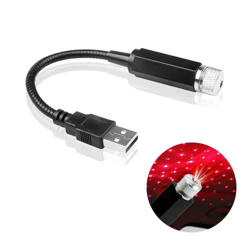 Projecteur d’Étoiles LED Romantique – Lampe Galaxie USB 360° pour Voiture, Chambre ou Fête | Éclairage d’Ambiance Réglable et Magique