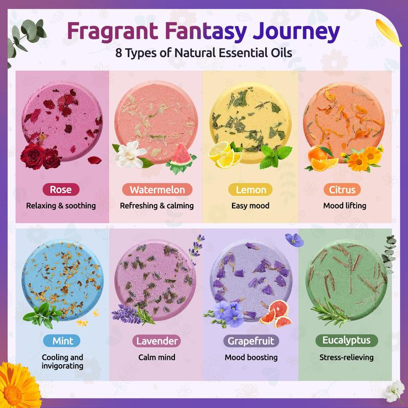 Bodyrefresh Shower Steamers Aromatherapy — 8 Pack Shower Bombs with Natural Essential Oils, Organic Plant Fragrance, Stress Relief, Self Care Relaxation Home SPA, Birthday Gifts for Women, Christmas Gift for Girlfriend, Mom, Teacher, Mum