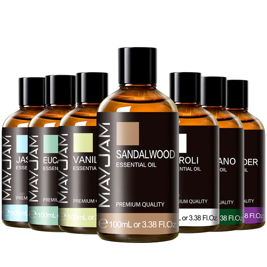 Huile essentielle naturelle 100 % pure – Lavande, Eucalyptus, Vanille, Santal, Jasmin, Citronnelle, Cannelle et plus | MAYJAM® Aromathérapie Premium
