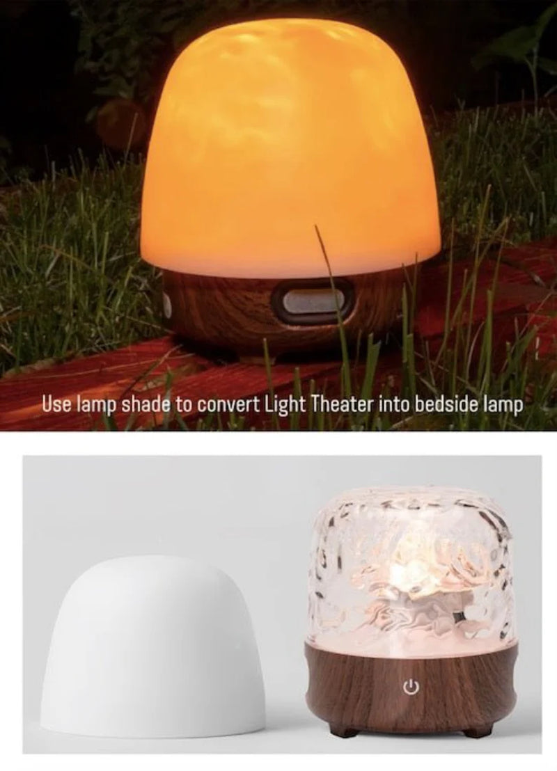 Théâtre de Lumière – Lampe d’Ambiance Intelligente 9 Modes avec Haut-Parleur Stéréo Bluetooth, Effet Aurore Boréale et Réveil Lumineux
