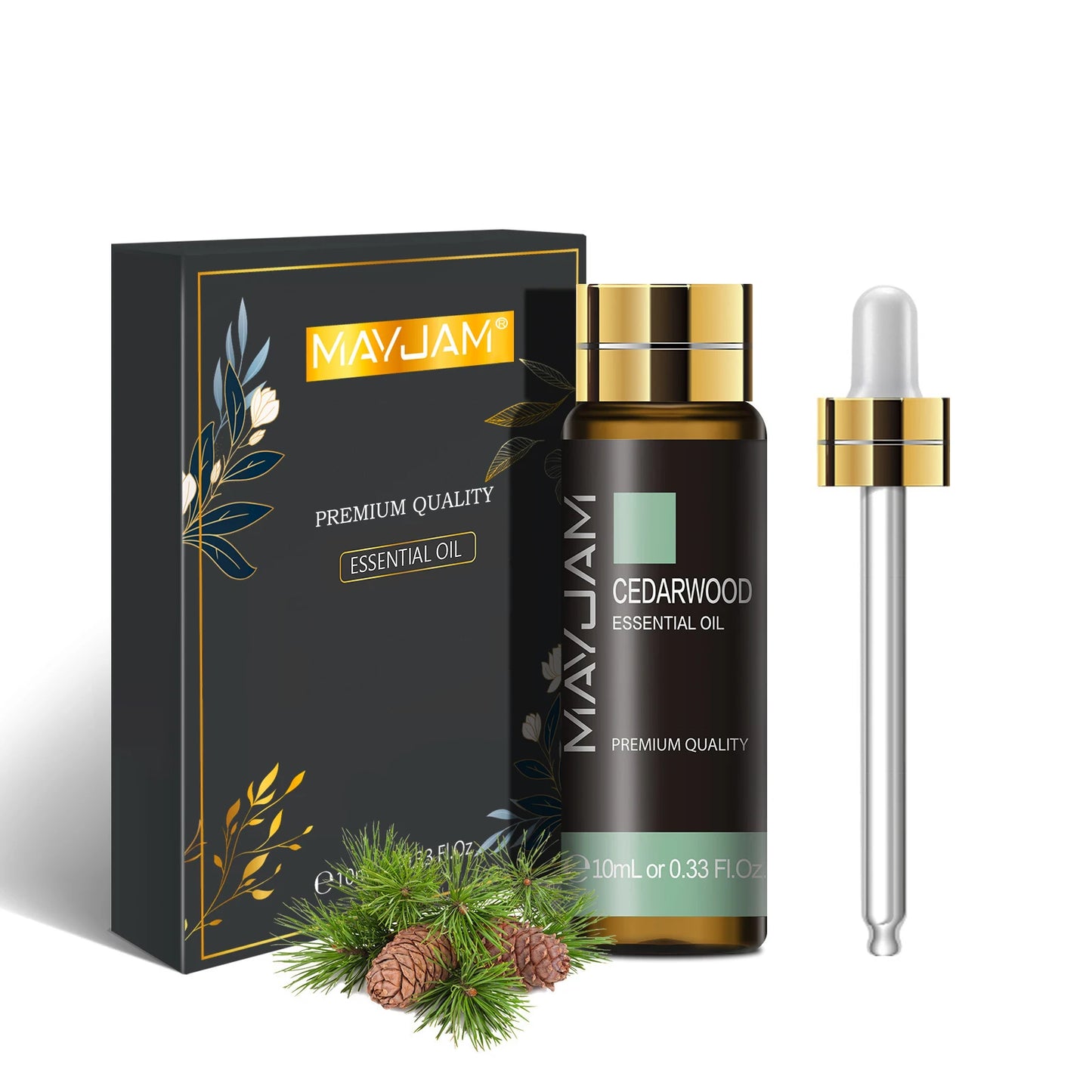 Huile essentielle naturelle 100 % pure – Lavande, Eucalyptus, Vanille, Santal, Jasmin, Citronnelle, Cannelle et plus | MAYJAM® Aromathérapie Premium