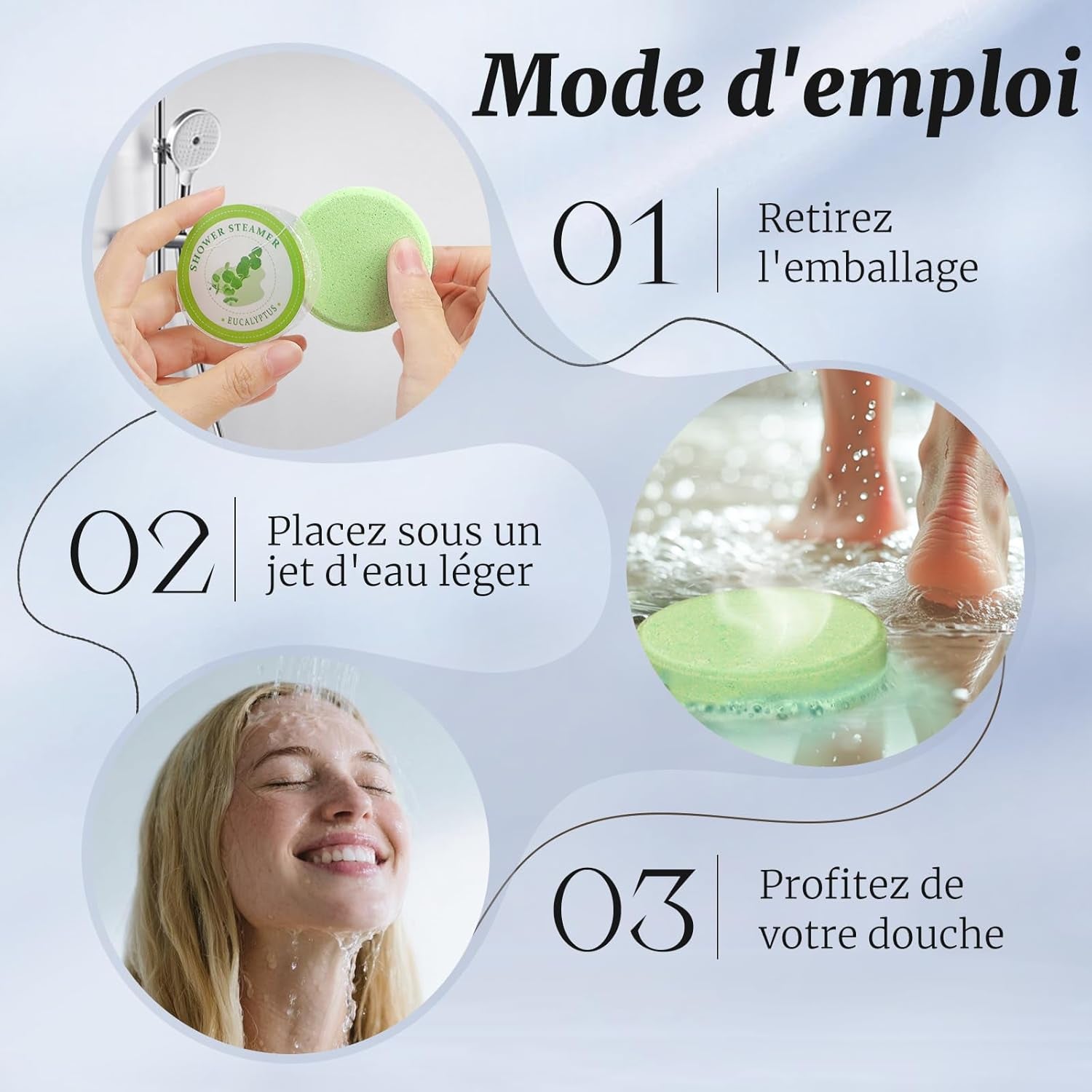 8Pcs Bombes De Douche, Aromatherapie, Revigorant Et Relaxant