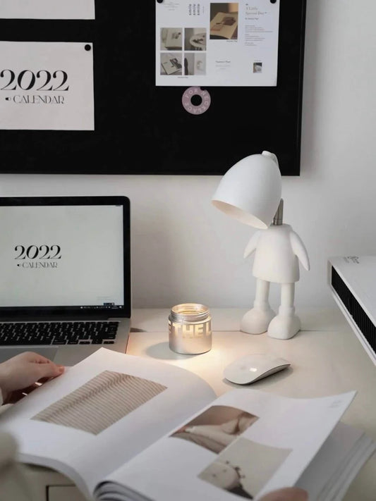 Lampe Chauffe-Bougie Électrique Lil Robot – Chauffe-Cire Sans Flamme pour Grandes Bougies – Lumière Ambiance & Diffusion Parfumée