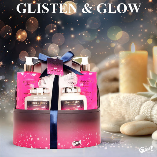Coffret Bain & Bien-Être GLISTEN GLOW™ – Panier Cadeau Relaxation pour Femme