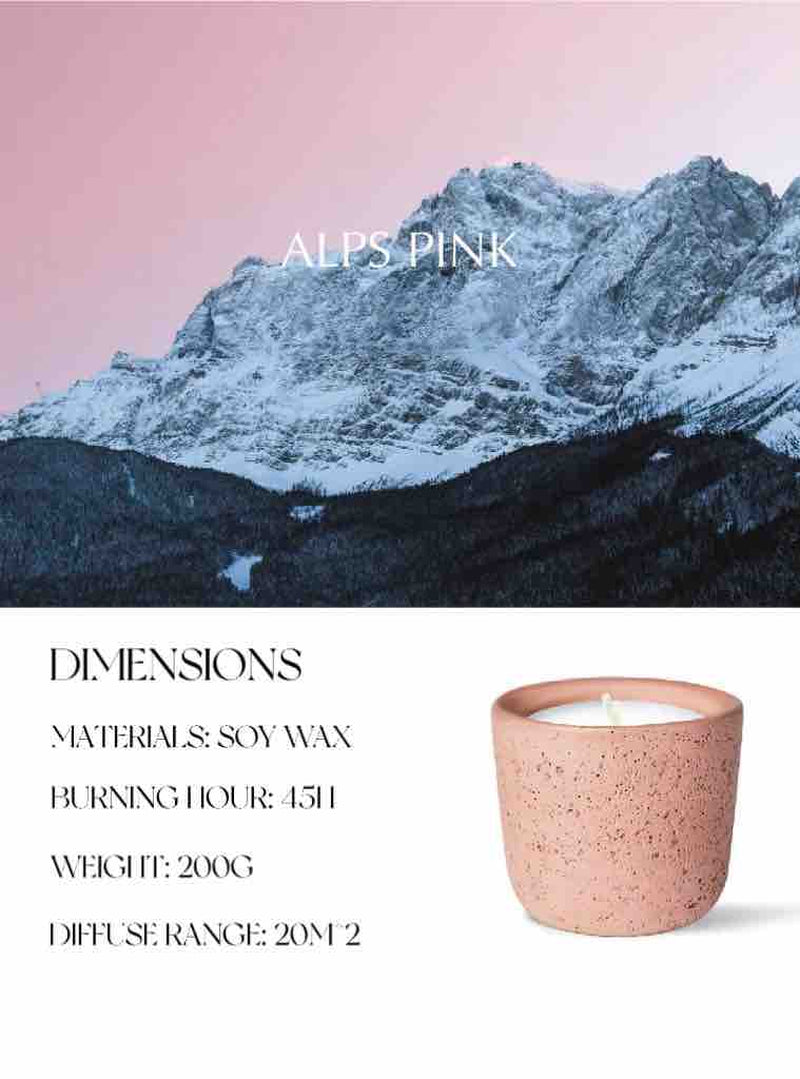 Bougie parfumée naturelle à la cire de soja – Mèche en bois crépitante – Parfum Rose des Alpes | Souffle de la Nature