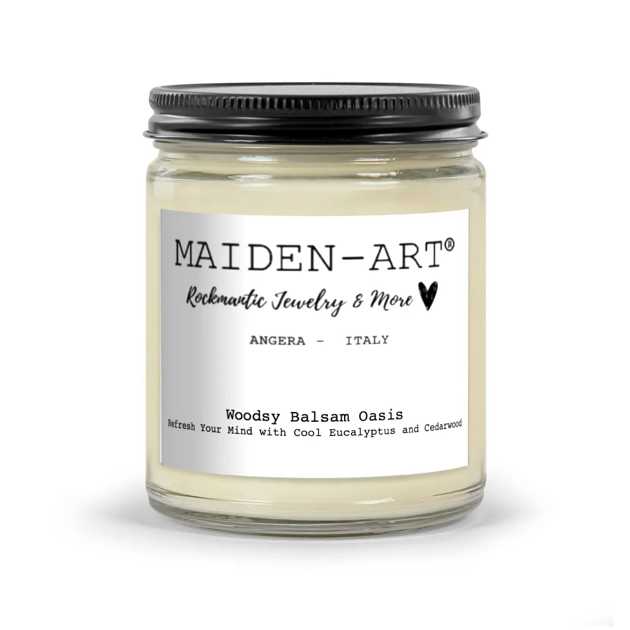 Bougie Aromathérapie Sapin Boisé – Cire de Soja Naturelle – Parfum Fresh Balsam & Eucalyptus – Idée Cadeau Bien-Être