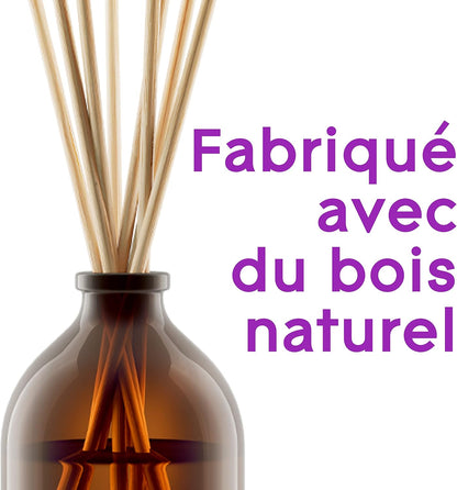 Diffuseur à Bâtonnets Parfumés – Huiles Essentielles Naturelles | Jusqu’à 90 Jours de Fraîcheur – Parfum Zen, Lavande & Bois de Santal