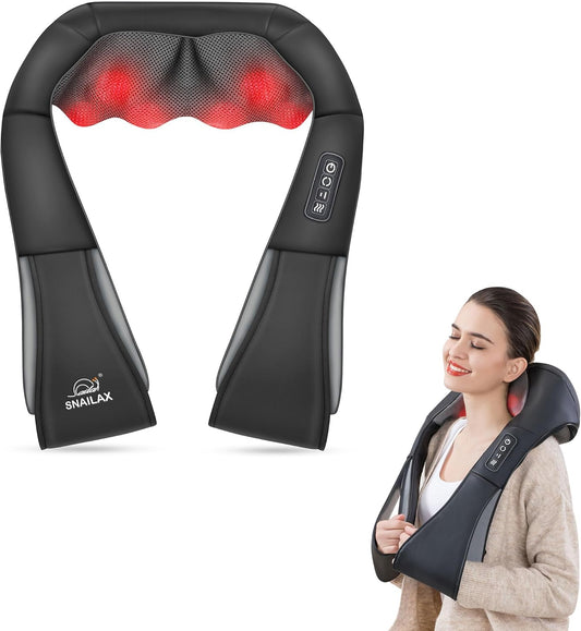 Shiatsu Masseur de Cou avec Chaleur – Appareil de Massage Cervical 3D pour Cou, Dos & Épaules – Relaxation & Bien-Être – Idée Cadeau