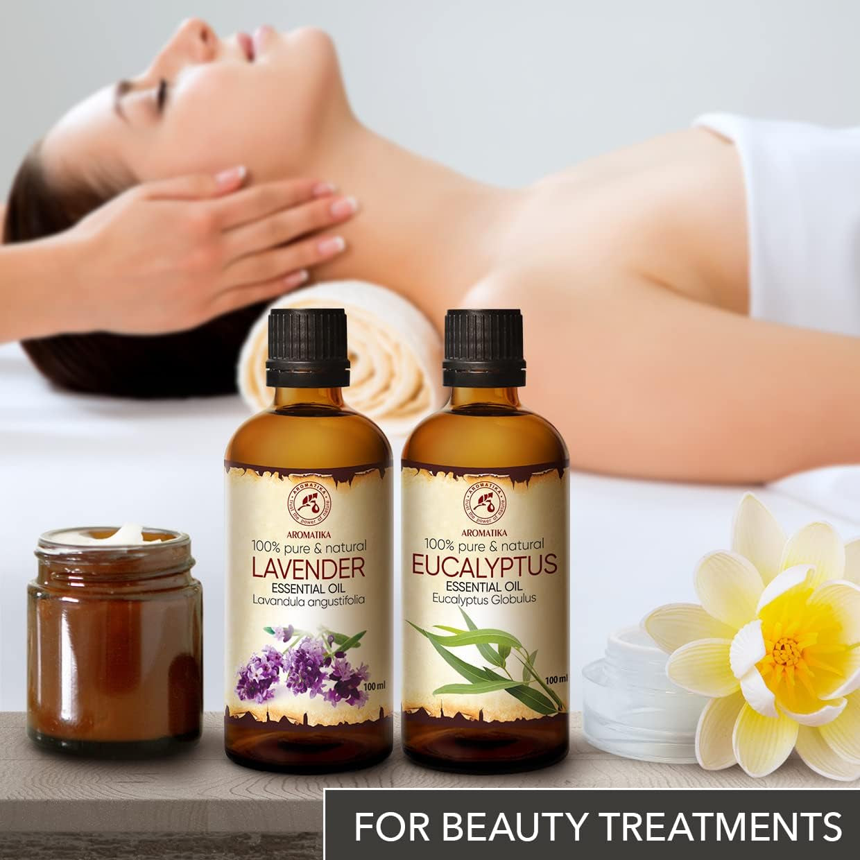 Huiles Essentielles Set 2X100Ml - Huile De Lavande - Huile Eucalyptus - Aromathérapie - Détente - Massage