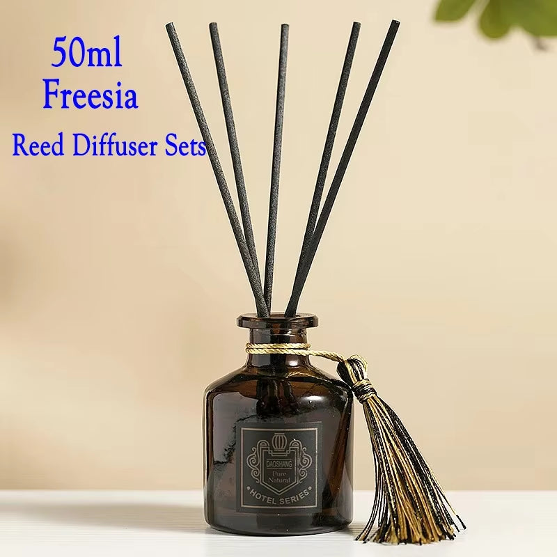 50Ml Reed Diffuser Sets with Fragrance Expanding Stick Healton Homestay Hotel Rattan Aromatherapy Air Freshener Home Fragrance
