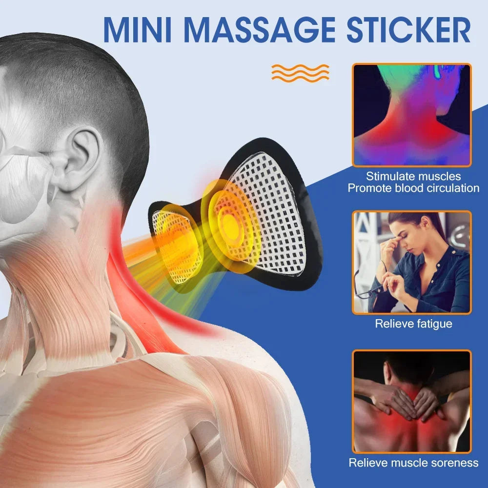 Masseur Électrique EMS – Stimulateur Musculaire Portable | Relaxation du Cou & Corps | 8 Modes • 19 Niveaux d’Intensité