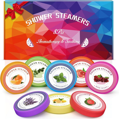  8Pcs Bombes De Douche, Aromatherapie, Revigorant Et Relaxant