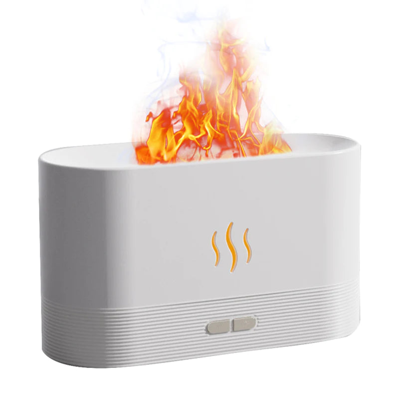 Diffuseur d’Huiles Essentielles à Effet Flamme – Brumisateur Ultrasonique & Veilleuse LED | Ambiance Relaxante & Anti-Stress