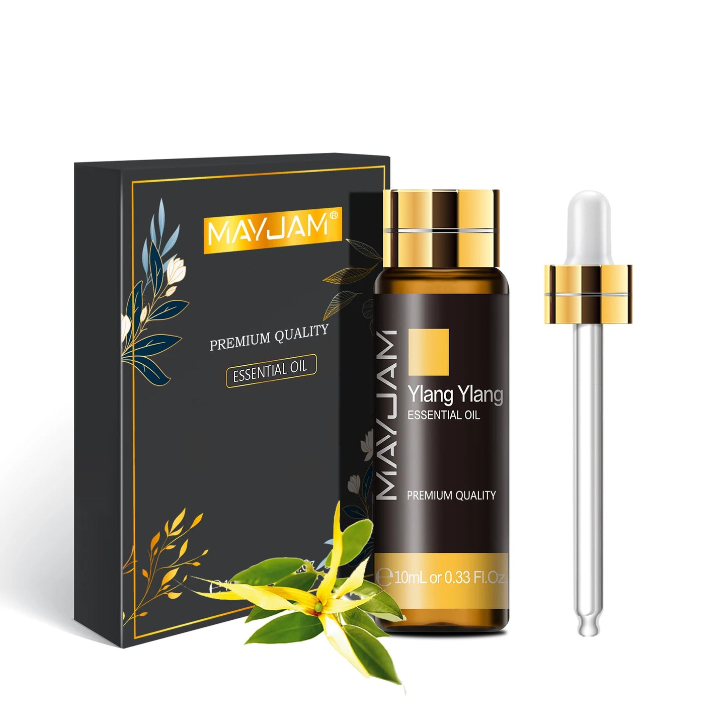 Huile essentielle naturelle 100 % pure – Lavande, Eucalyptus, Vanille, Santal, Jasmin, Citronnelle, Cannelle et plus | MAYJAM® Aromathérapie Premium