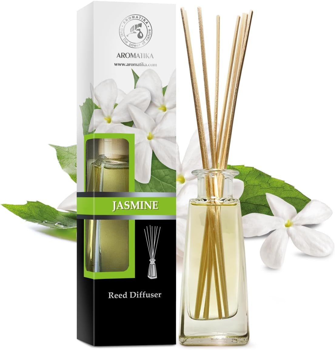 Diffuseur de Parfum au Jasmin 100 ml – Arôme Floral Naturel & Relaxant | Fragrance Fraîche et Longue Durée pour la Maison