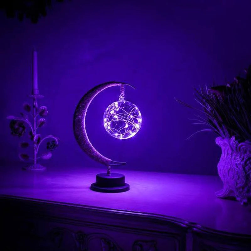 Lampe Lune 3D LED – Veilleuse Décorative Sphérique en Fil Métallique, Ambiance Nocturne & Déco de Noël