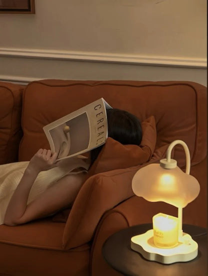Lampe Chauffe-Bougie Nuage Mignonne – Chauffe-Cire Sans Flamme & Lumière d’Ambiance – Design Unique pour Grandes Bougies