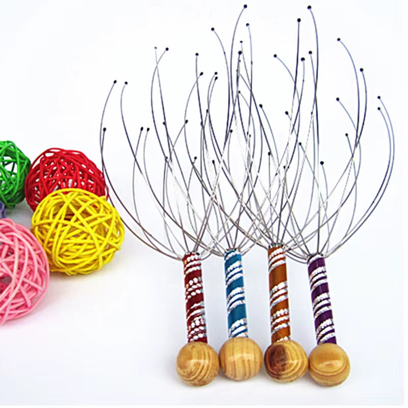 Masseur de Tête Relaxant à Griffes Souples – Stimulation du Cuir Chevelu et Détente Instantanée, Accessoire Bien-Être Portable