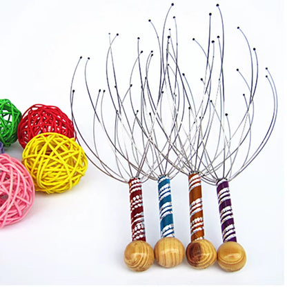 Masseur de Tête Relaxant à Griffes Souples – Stimulation du Cuir Chevelu et Détente Instantanée, Accessoire Bien-Être Portable