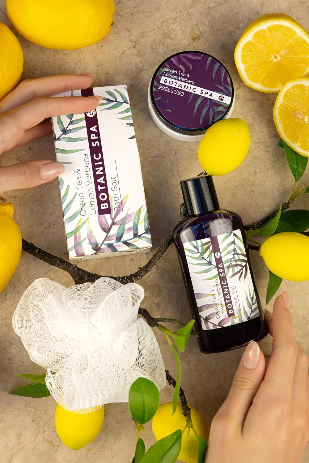 Set De Bain Femme Botanic SPA Dans Corbeille 