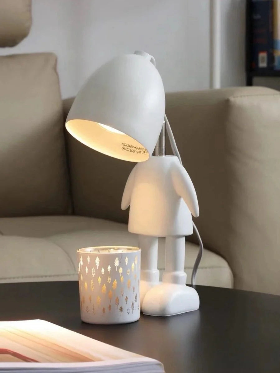 Lampe Chauffe-Bougie Électrique Lil Robot – Chauffe-Cire Sans Flamme pour Grandes Bougies – Lumière Ambiance & Diffusion Parfumée