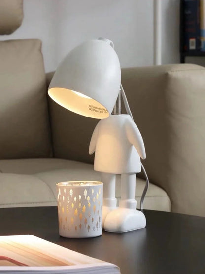 Lampe Chauffe-Bougie Électrique Lil Robot – Chauffe-Cire Sans Flamme pour Grandes Bougies – Lumière Ambiance & Diffusion Parfumée