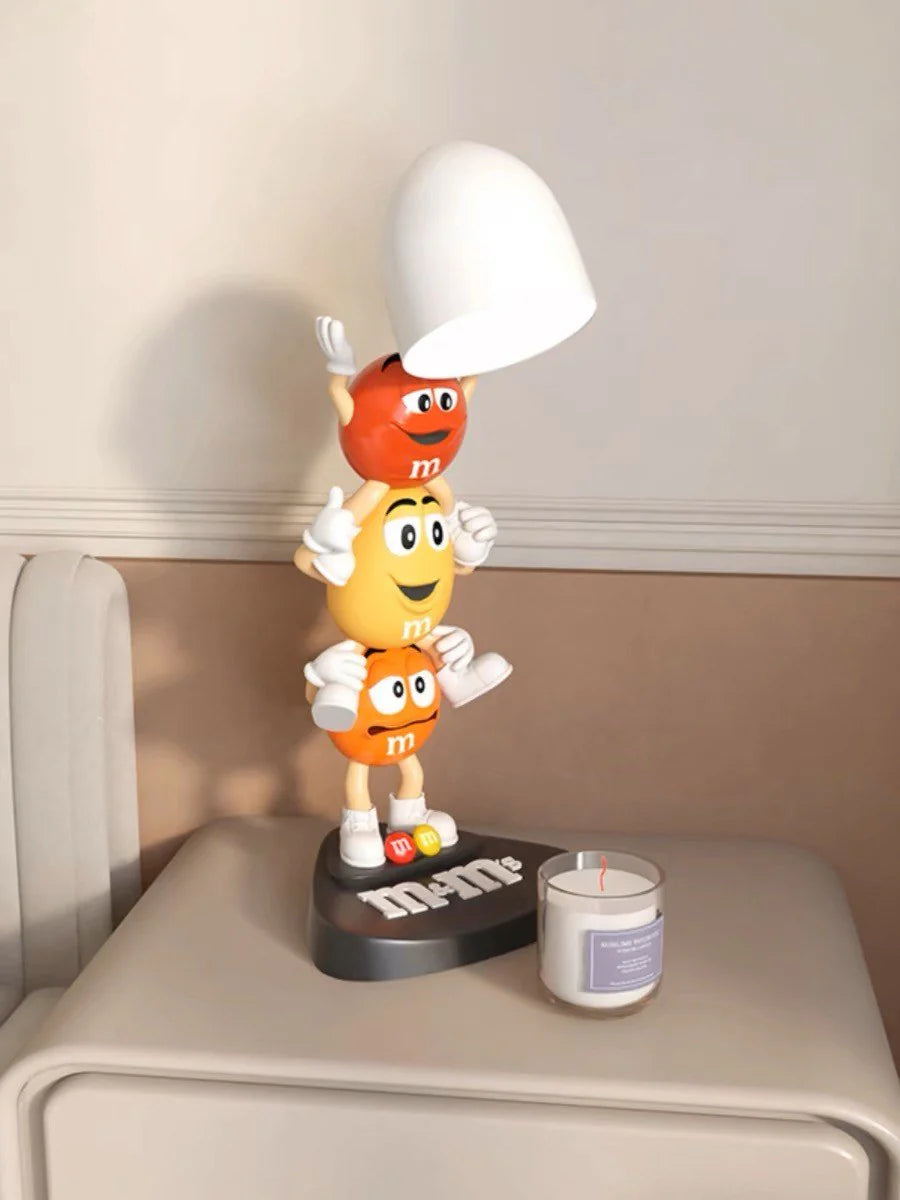 Lampe Chauffe-Bougie M&M’S Mignonne – Chauffe-Cire Sans Flamme & Lumière d’Ambiance – Compatible Grandes Bougies