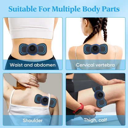 Masseur Électrique EMS – Stimulateur Musculaire Portable | Relaxation du Cou & Corps | 8 Modes • 19 Niveaux d’Intensité