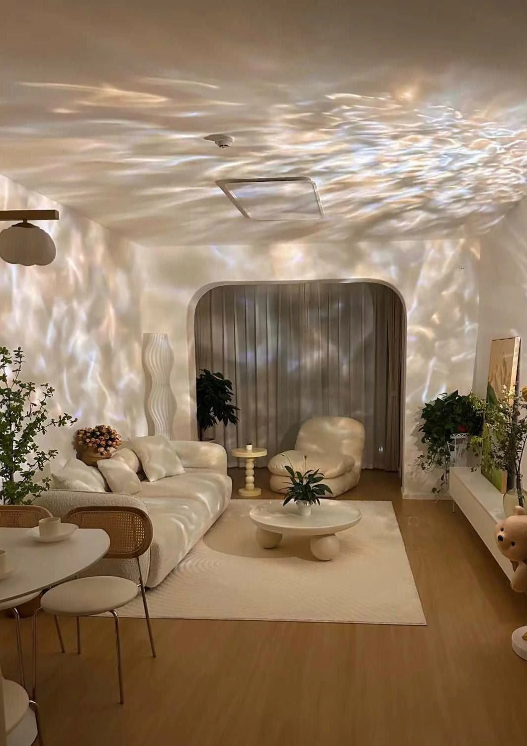 Lampe à Ondulations Décorative – Projecteur de Lumière d’Ambiance Moderne & Relaxante