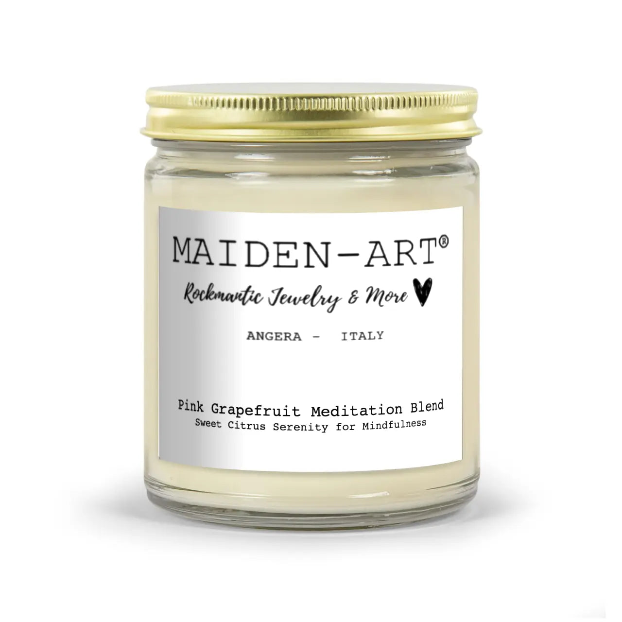 Bougie de Méditation au Pamplemousse Rose – Cire de Soja Naturelle – Parfum Frais & Énergisant – Idée Cadeau Bien-Être