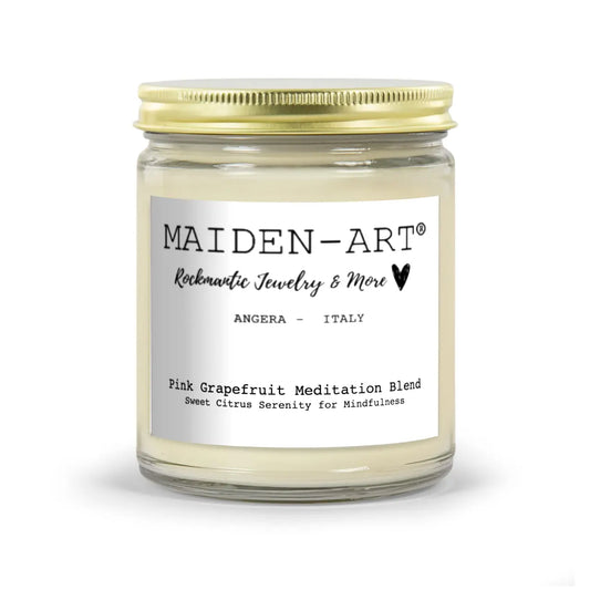 Bougie de Méditation au Pamplemousse Rose – Cire de Soja Naturelle – Parfum Frais & Énergisant – Idée Cadeau Bien-Être
