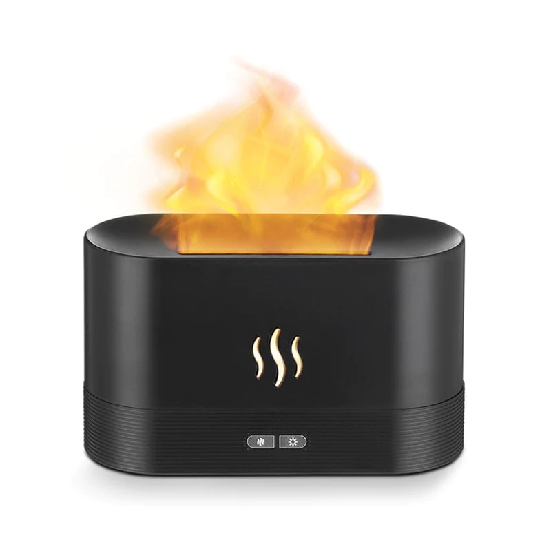 Diffuseur d’Huiles Essentielles à Effet Flamme – Brumisateur Ultrasonique & Veilleuse LED | Ambiance Relaxante & Anti-Stress