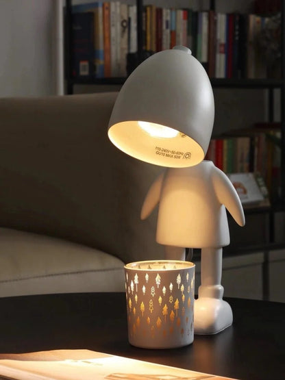 Lampe Chauffe-Bougie Électrique Lil Robot – Chauffe-Cire Sans Flamme pour Grandes Bougies – Lumière Ambiance & Diffusion Parfumée