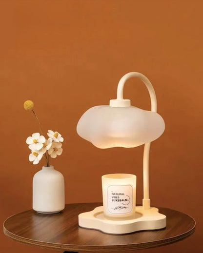 Lampe Chauffe-Bougie Nuage Mignonne – Chauffe-Cire Sans Flamme & Lumière d’Ambiance – Design Unique pour Grandes Bougies