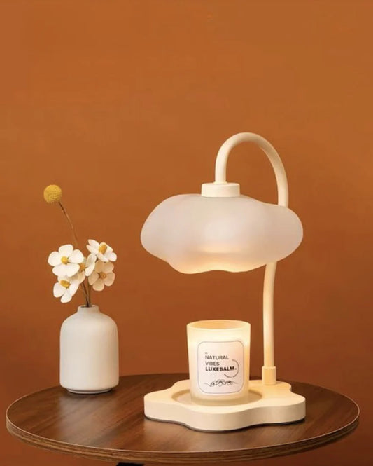 Lampe Chauffe-Bougie Nuage Mignonne – Chauffe-Cire Sans Flamme & Lumière d’Ambiance – Design Unique pour Grandes Bougies