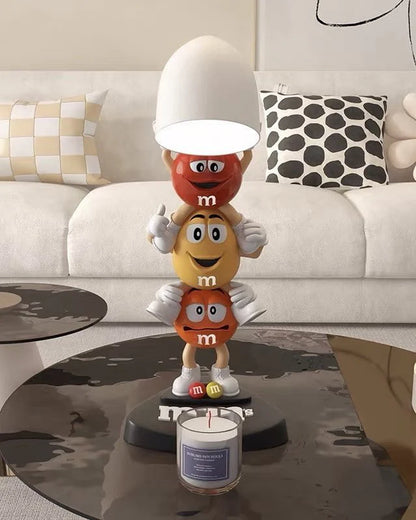 Lampe Chauffe-Bougie M&M’S Mignonne – Chauffe-Cire Sans Flamme & Lumière d’Ambiance – Compatible Grandes Bougies