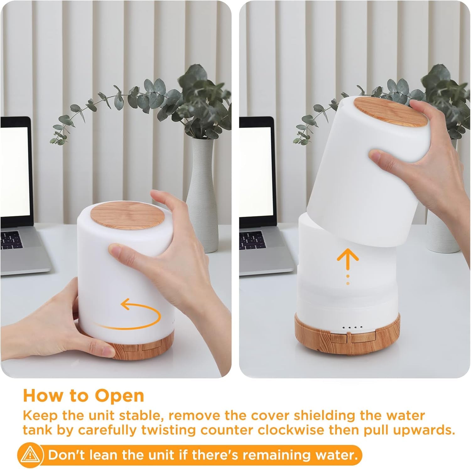 Diffuseur d’Huiles Essentielles WD&CD 300ML – Ambiance Zen & Éclairage LED 7 Couleurs