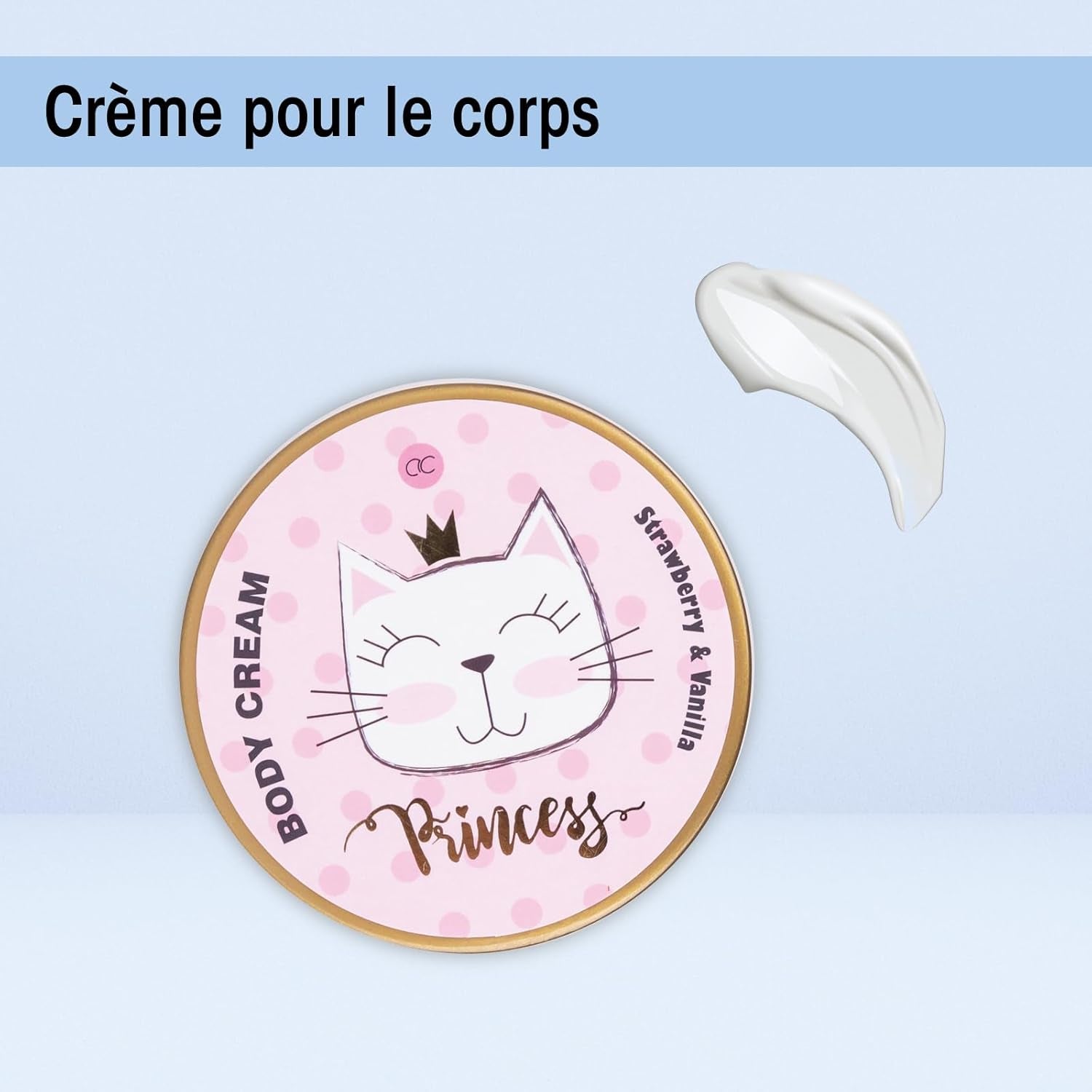 Coffret Bain Princess Kitty – Kit Douche 7 Pièces Fraise & Vanille – Cadeau Fille, Enfant & Adolescente