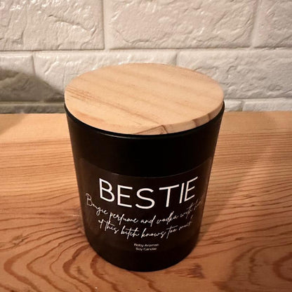 Bougie pour meilleur ami / meilleure amie – Cadeau humoristique et original – Bougie parfumée "Bestie"