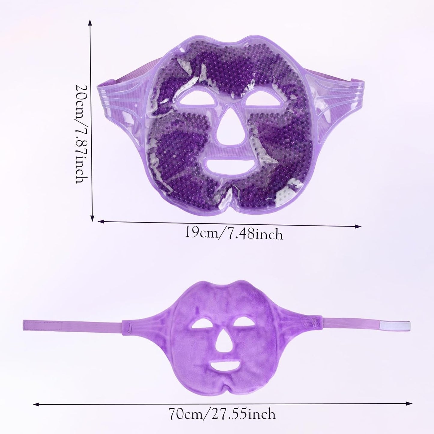 Masque Rafraîchissant Visage & Yeux – Thérapie Chaud/Froid en Gel Réutilisable | Soin Anti-Fatigue, Anti-Cernes & Décongestionnant