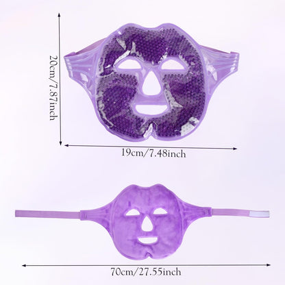 Masque Rafraîchissant Visage & Yeux – Thérapie Chaud/Froid en Gel Réutilisable | Soin Anti-Fatigue, Anti-Cernes & Décongestionnant