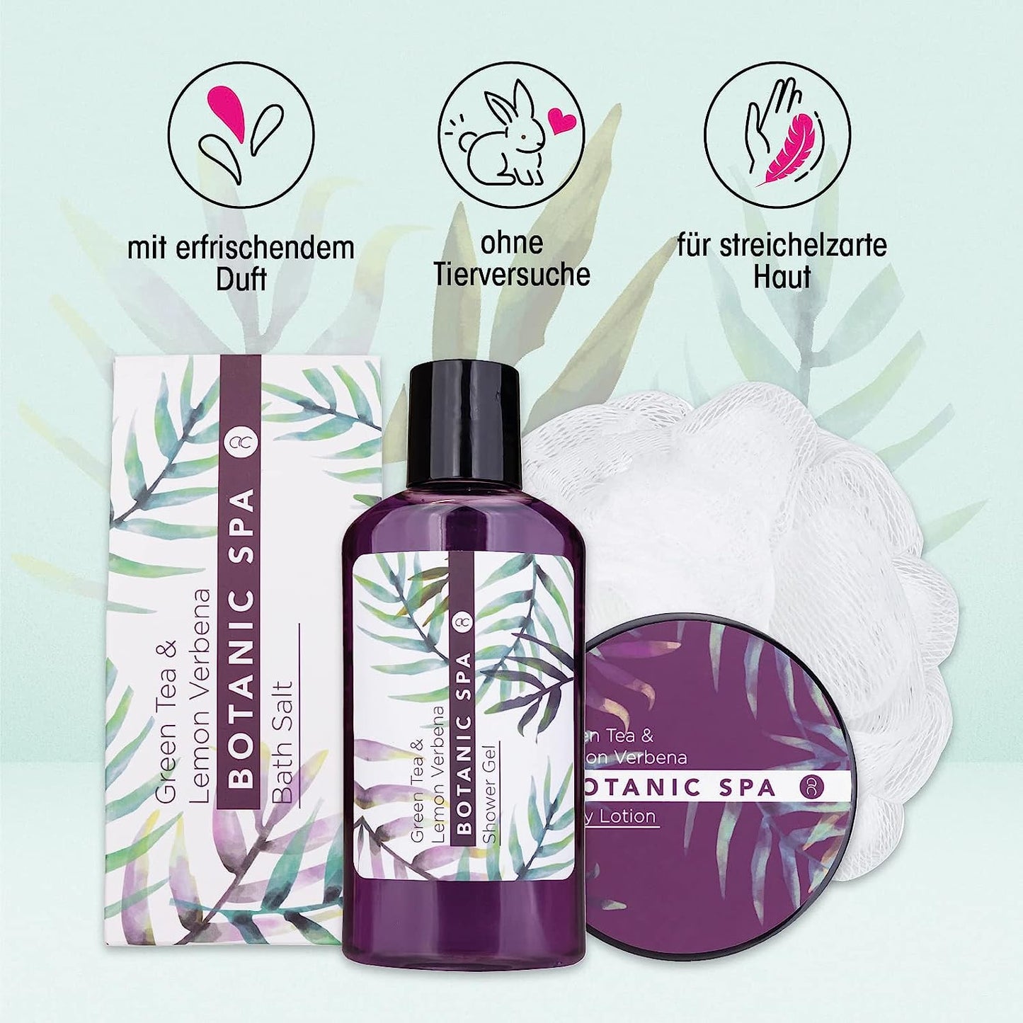 Set De Bain Femme Botanic SPA Dans Corbeille 