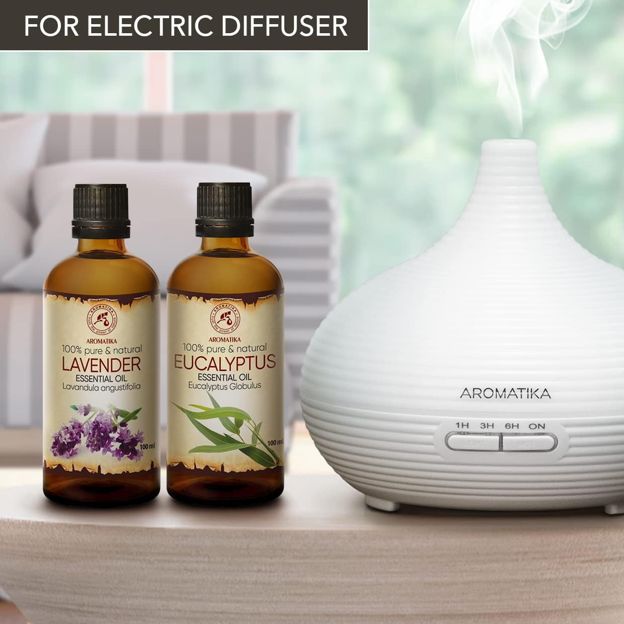 Huiles Essentielles Set 2X100Ml - Huile De Lavande - Huile Eucalyptus - Aromathérapie - Détente - Massage