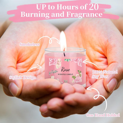 Coffret Cadeau 4 Bougies Parfumées Et 6 Crèmes Pour Les Mains 