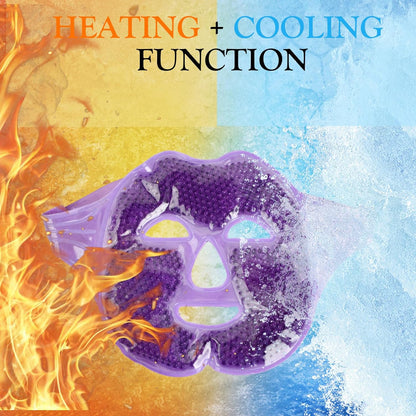 Masque Rafraîchissant Visage & Yeux – Thérapie Chaud/Froid en Gel Réutilisable | Soin Anti-Fatigue, Anti-Cernes & Décongestionnant