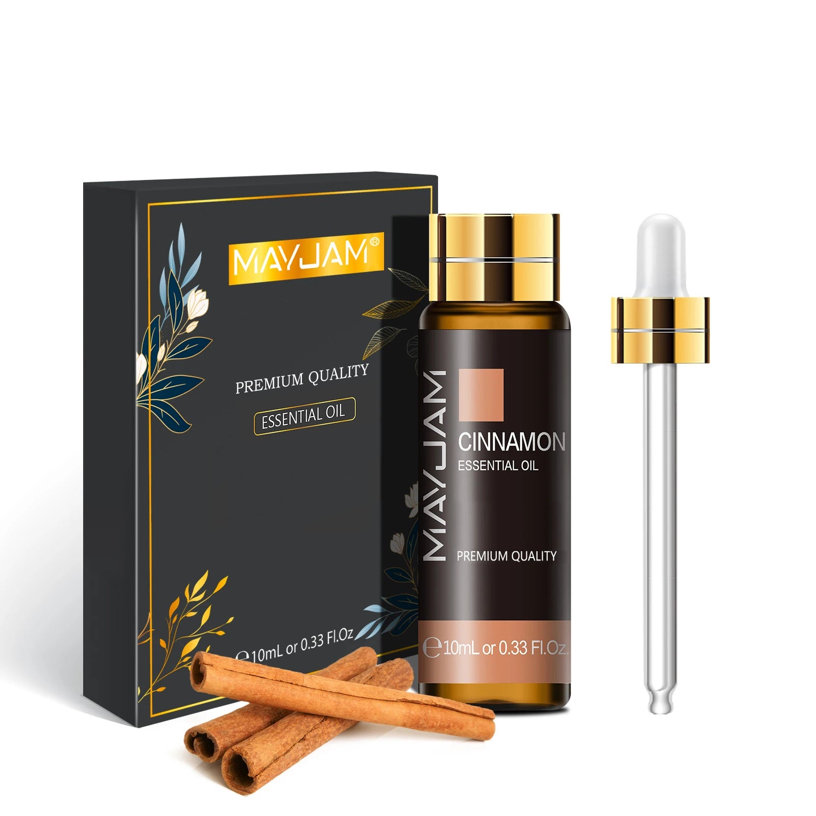 Huile essentielle naturelle 100 % pure – Lavande, Eucalyptus, Vanille, Santal, Jasmin, Citronnelle, Cannelle et plus | MAYJAM® Aromathérapie Premium